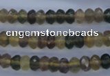 CFL141 15.5 inches 5*8mm faceted rondelle yellow fluorite beads
