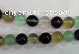 CFL753 15.5 inches 10mm round rainbow fluorite gemstone beads