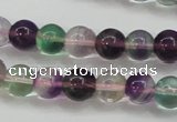 CFL903 15.5 inches 7mm round rainbow fluorite gemstone beads