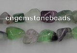CFL951 15.5 inches 9*12mm nuggets natural fluorite beads wholesale