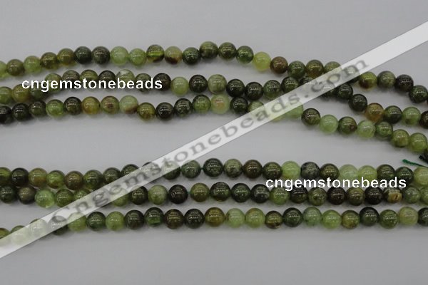 CGA131 15.5 inches 6mm round natural green garnet beads wholesale