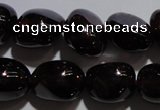 CGA418 15.5 inches 7*9mm nuggets natural red garnet beads wholesale