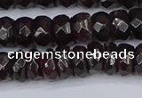 CGA678 15.5 inches 4*7mm faceted rondelle red garnet beads