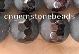 CGA690 15.5 inches 8mm faceted round red garnet beads