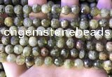 CGA706 15.5 inches 8mm faceted round green garnet beads
