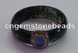 CGB1525 Outer diameter 65mm fashion moss agate & chalcedony bangles