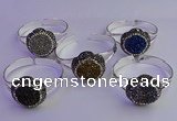 CGB2018 30mm flower druzy agate gemstone bangles wholesale