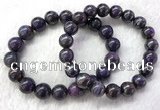 CGB2613 7.5 inches 11mm round natural sugilite beaded bracelets