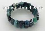 CGB3149 7.5 inches 11*23mm faceted oval agate bracelets