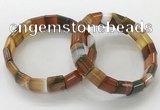 CGB3176 7.5 inches 12*15mm rectangle agate bracelets wholesale