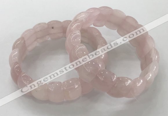 CGB3221 7.5 inches 12*20mm oval rose quartz bracelets
