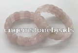 CGB3291 7.5 inches 10*20mm faceted oval rose quartz bracelets