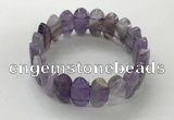 CGB3311 7.5 inches 10*20mm faceted oval amethyst bracelets