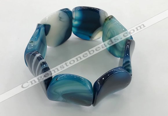 CGB3506 7.5 inches 30*40mm oval agate bracelets wholesale