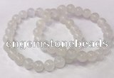 CGB4506 7.5 inches 9mm round white moonstone beaded bracelets