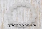CGB5359 10mm, 12mm round white candy jade beads stretchy bracelets