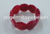 CGB700 8 inches 25*30mm agate gemstone bracelet wholesale