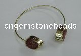 CGB749 13*18mm - 15*20mm teardrop druzy agate gemstone bangles
