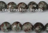 CGG05 15.5 inches 14mm faceted round ghost gemstone beads wholesale
