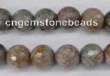 CGG15 15.5 inches 12mm faceted round ghost gemstone beads wholesale