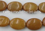 CGJ314 15.5 inches 13*18mm oval goldstone jade beads wholesale