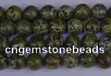 CGJ350 15.5 inches 4mm round green bee jasper beads wholesale