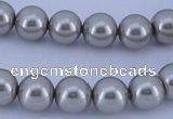 CGL172 10PCS 16 inches 4mm round dyed glass pearl beads wholesale