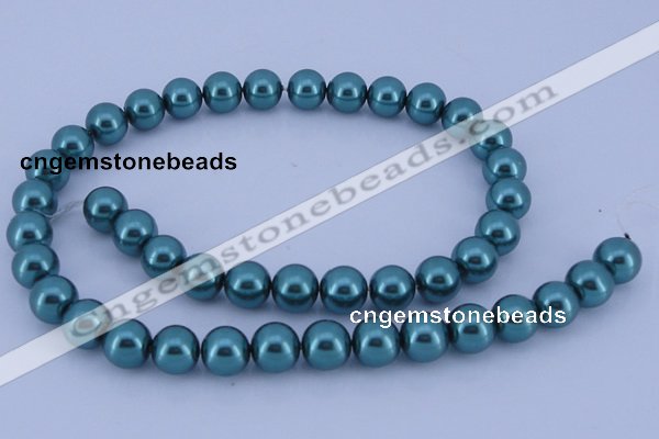 CGL243 10PCS 16 inches 6mm round dyed glass pearl beads wholesale