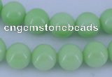 CGL820 10PCS 16 inches 8mm round heated glass pearl beads wholesale