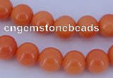 CGL866 10PCS 16 inches 4mm round heated glass pearl beads wholesale