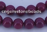 CGL879 10PCS 16 inches 6mm round heated glass pearl beads wholesale