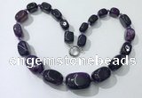 CGN103 20 inches 10*15mm - 20*30mm nuggets agate gemstone necklaces