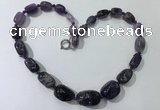 CGN120 22 inches 10*14mm - 20*30mm nuggets amethyst necklaces