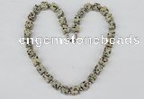 CGN34 18.5 inches 10*10mm cube dalmatian gemstone necklace jewelry