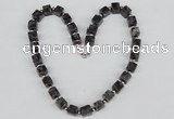 CGN35 18.5 inches 10*10mm cube black labradorite gemstone necklaces