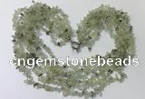 CGN722 19.5 inches stylish 6 rows prehnite chips necklaces