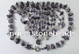 CGN827 20 inches stylish amethyst & rose quartz statement necklaces