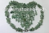 CGN839 20 inches stylish green aventurine statement necklaces