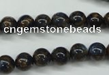 CGO162 15.5 inches 8mm round gold blue color stone beads