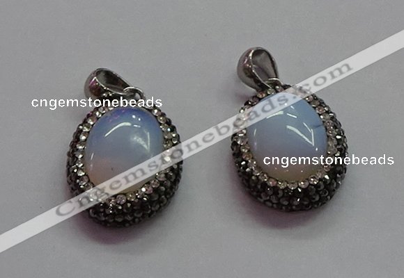CGP1508 18*25mm oval opal pendants wholesale