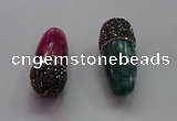CGP1519 20*44mm agate gemstone pendants wholesale