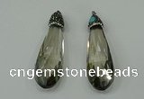 CGP231 20*80mm faceted teardrop crystal glass pendants wholesale
