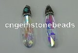 CGP240 17*70mm faceted teardrop crystal glass pendants wholesale