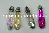 CGP249 17*70mm faceted teardrop crystal glass pendants wholesale