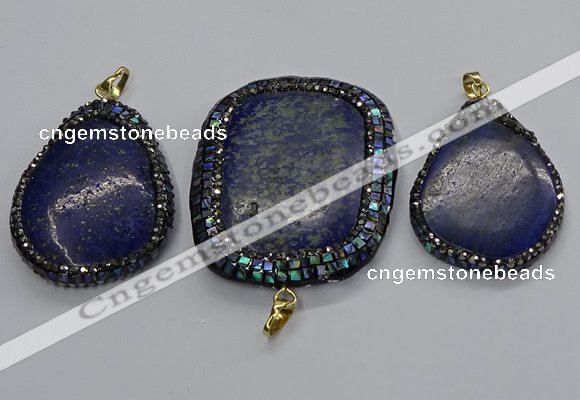 CGP3147 35*45mm - 45*60mm freeform lapis lazuli pendants