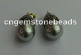 CGP325 15*25mm - 15*30mm teardrop pearl shell pendants wholesale