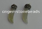CGP330 10*45mm - 12*50mm oxhorn agate pendants wholesale