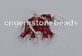 CGP3348 35*60mm elephant druzy agate pendants wholesale