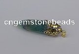 CGP3356 15*50mm - 16*65mm sticks fluorite gemstone pendants