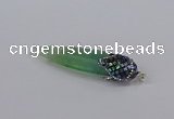 CGP3357 15*50mm - 16*65mm sticks fluorite gemstone pendants